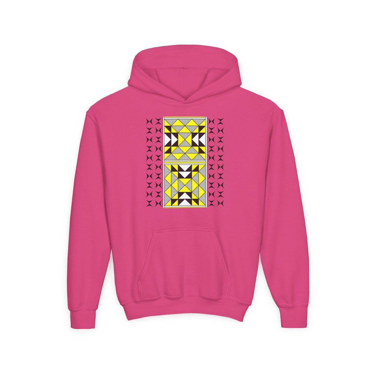 Sacred Mountains in Yellow Youth Heavy Blend Hooded Sweatshirt