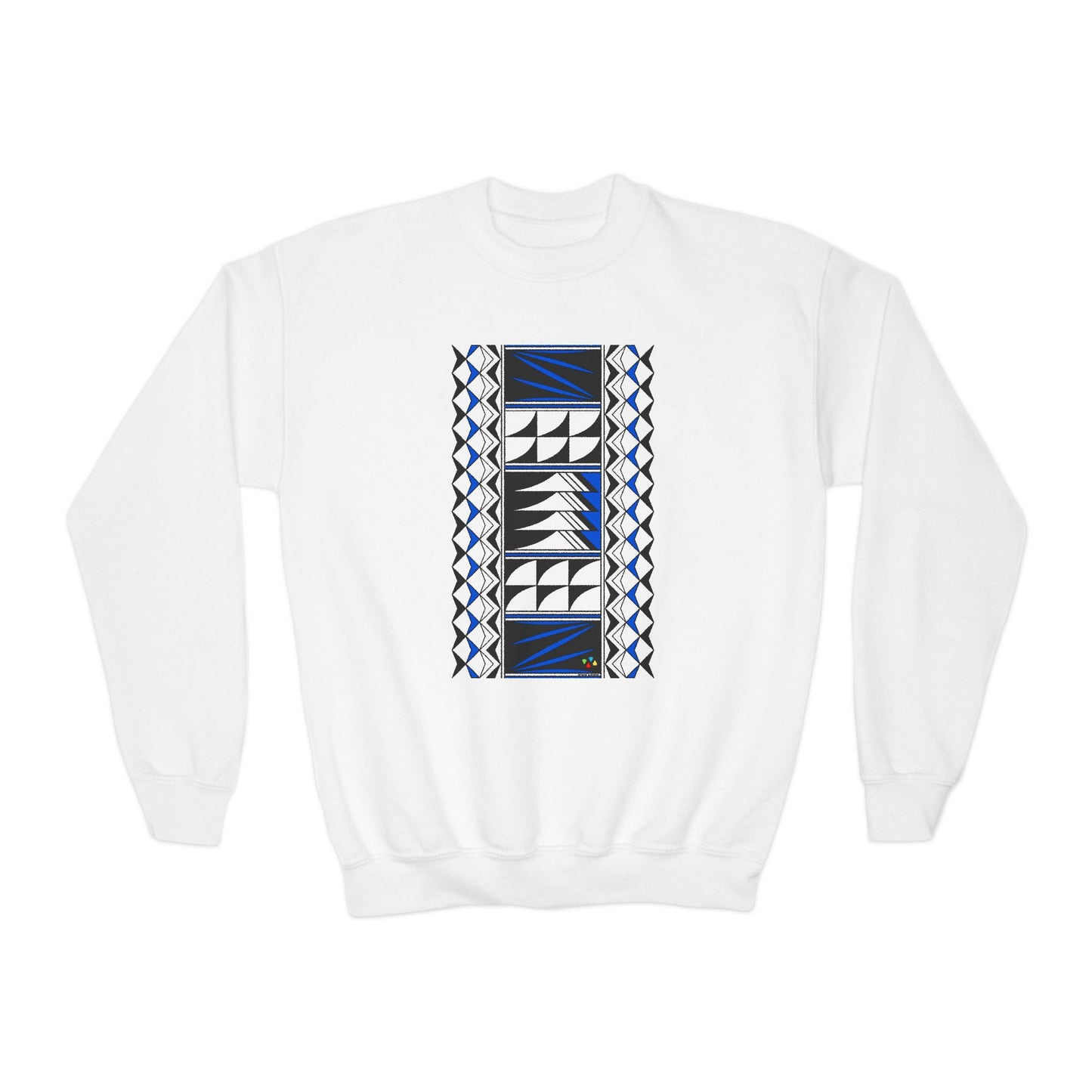 Feather Blessings in Blue Youth Crewneck Sweatshirt
