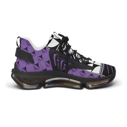 Feather Blessing on Purple Women's Mesh Sneakers