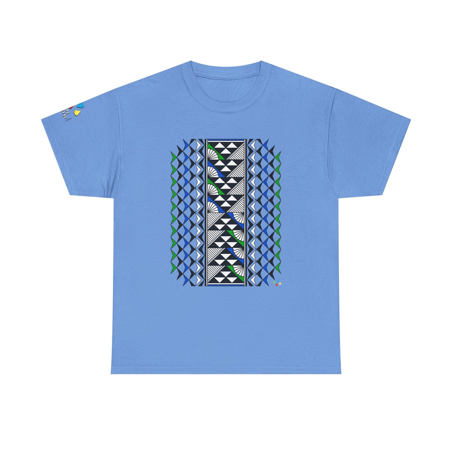 Sun and Rain in Blue/Green Gildan Unisex Tee