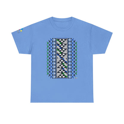 Sun and Rain in Blue/Green Gildan Unisex Tee