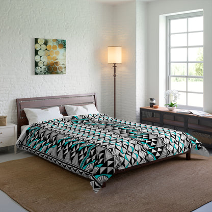 Southwest Rain and Sun in Turquoise Comforter