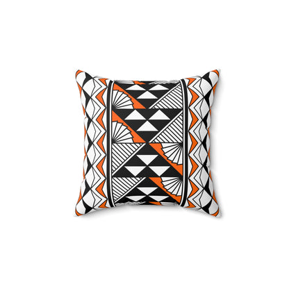 Sun and Rain in Orange Spun Polyester Square Pillow