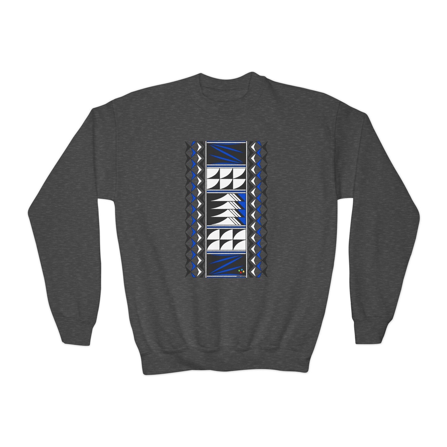 Feather Blessings in Blue Youth Crewneck Sweatshirt