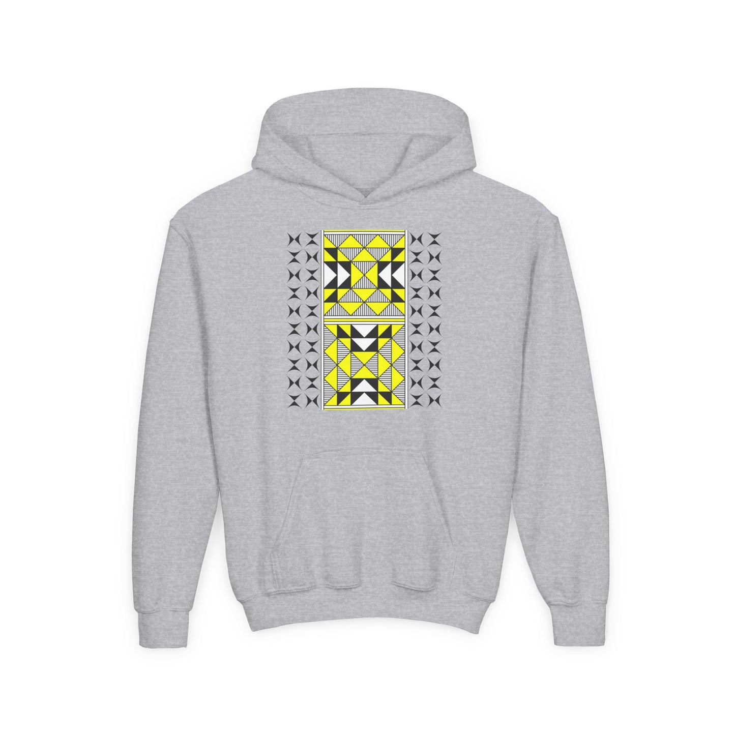 Sacred Mountains in Yellow Youth Heavy Blend Hooded Sweatshirt