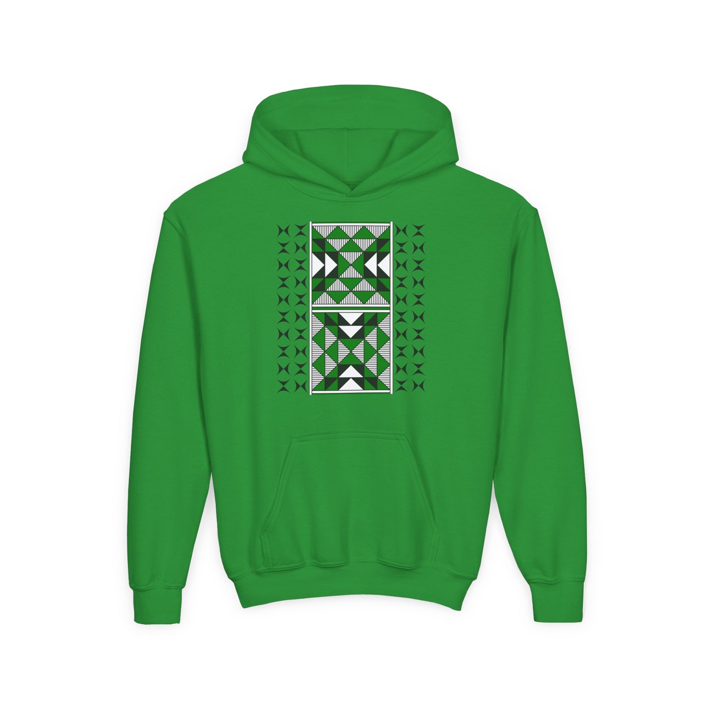 Sacred Mountains in Green Youth Heavy Blend Hooded Sweatshirt