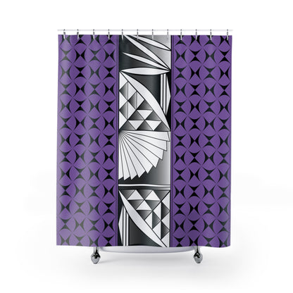 Purple Chrome Native Sunrise Shower Curtains