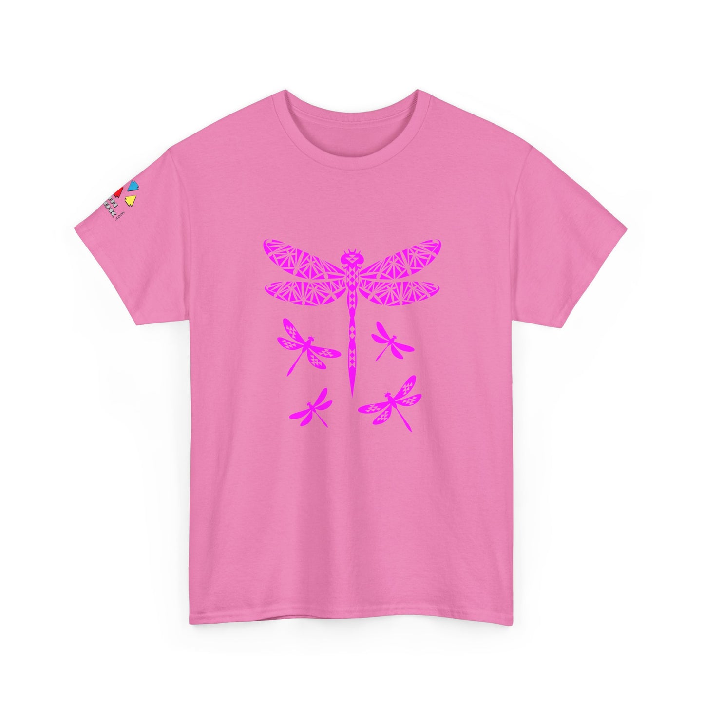 Native Dragonfly in Pink Gildan Unisex Tee