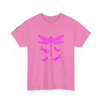Native Dragonfly in Pink Gildan Unisex Tee
