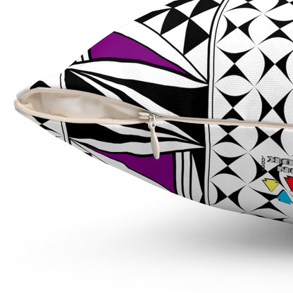 Southwest Sunrise in Purple Square Pillow