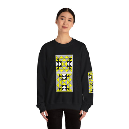 Sacred Mountains in Yellow Unisex Sweatshirt