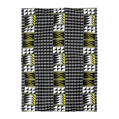 Blessed Feathers in Yellow Microfiber Duvet Cover