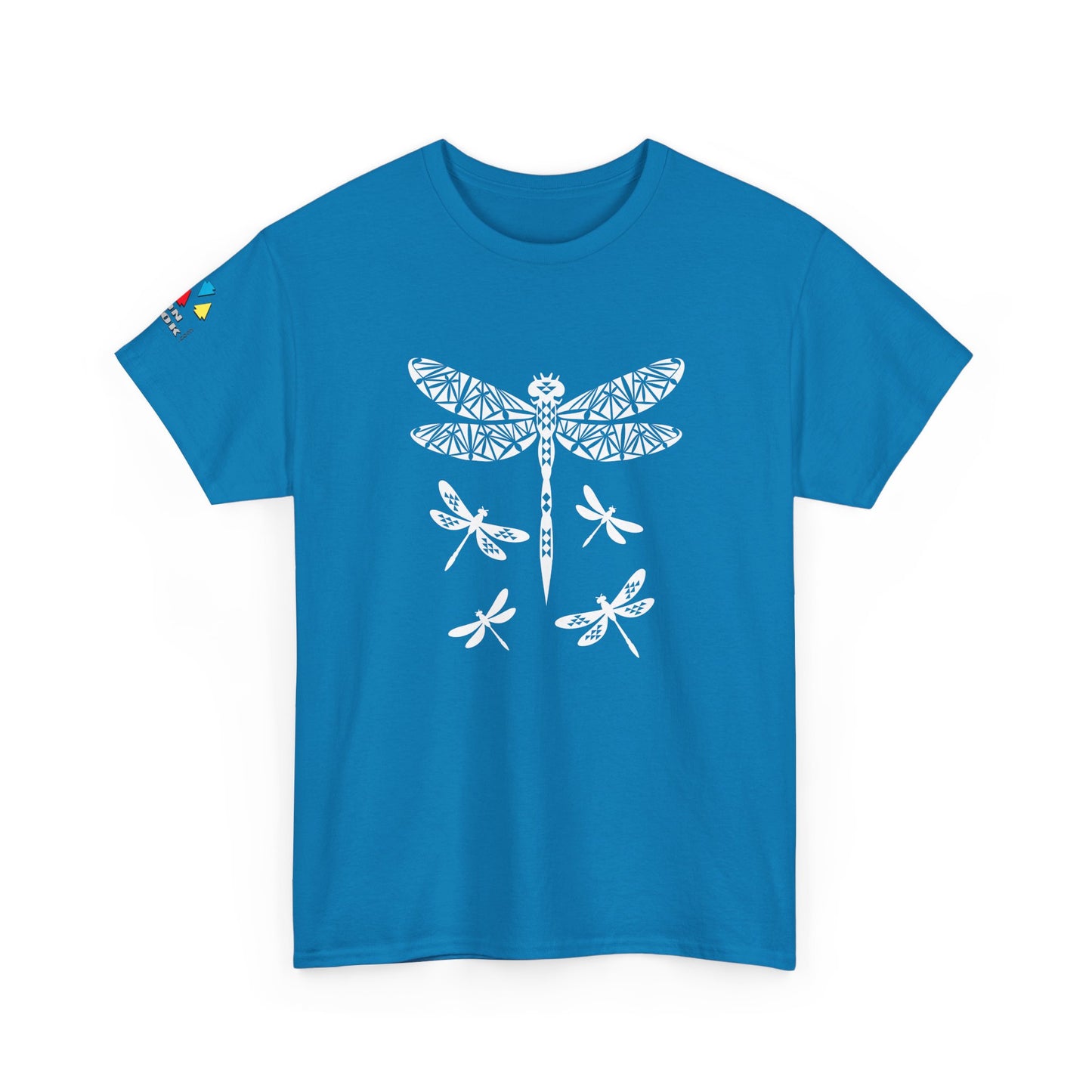 Native Dragonfly in White Gildan Unisex Tee