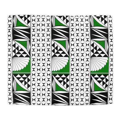 Southwest Sunrise in Green Microfiber Duvet Cover