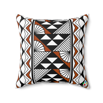 Sun and Rain in Rust Spun Polyester Square Pillow