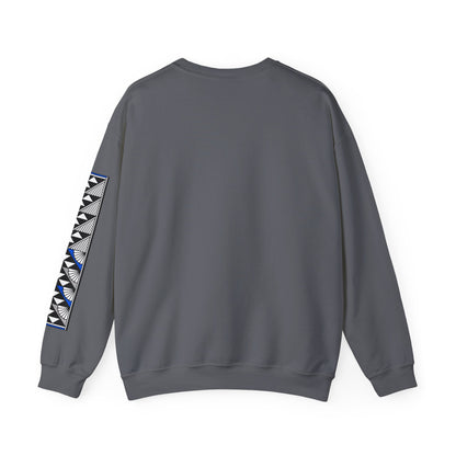Sun and Rain in Blue/Silver Unisex Sweatshirt