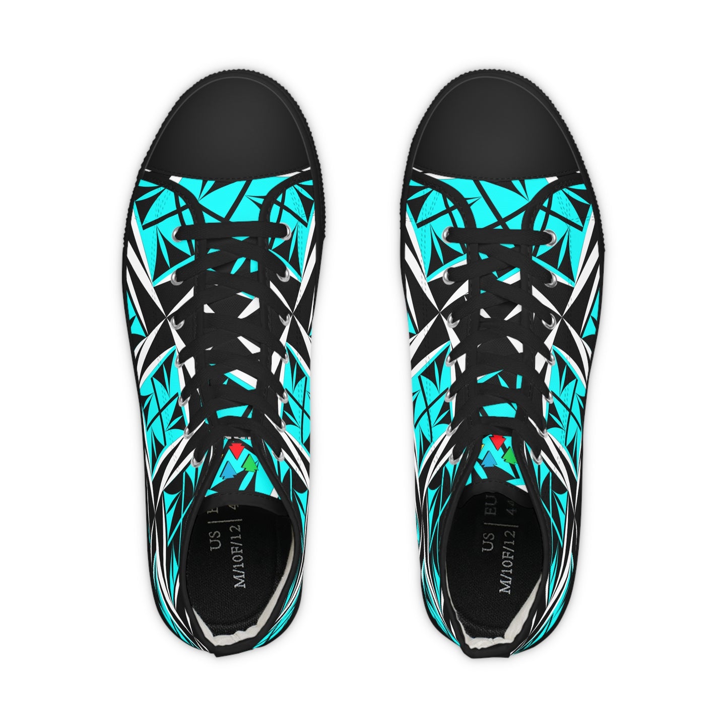 Sacred Winds in Turquoise High Top Sneakers