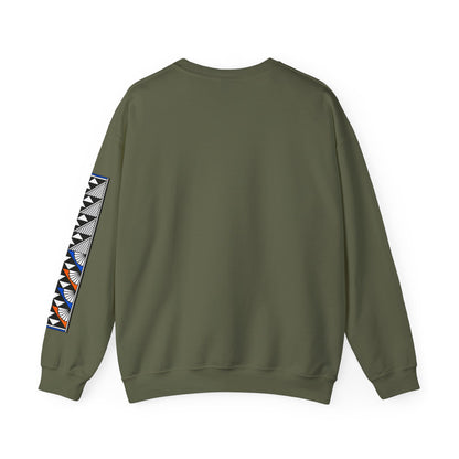 Sun and Rain in Blue/Orange Unisex Sweatshirt