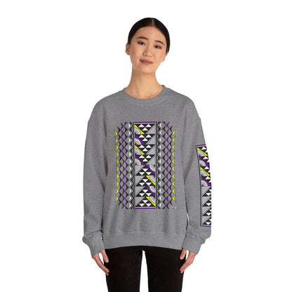 Sun and Rain in Purple/Yellow Unisex Sweatshirt