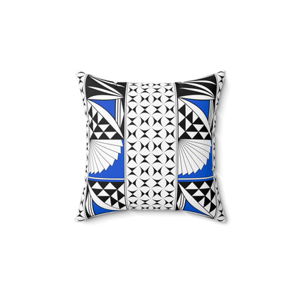 Southwest Sunrise in Blue Square Pillow