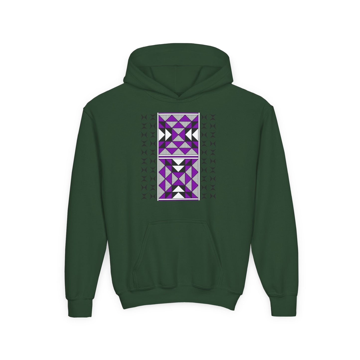 Sacred Mountains in Purple Youth Heavy Blend Hooded Sweatshirt