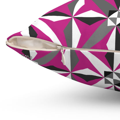 Morning Star in Pink Square Pillow
