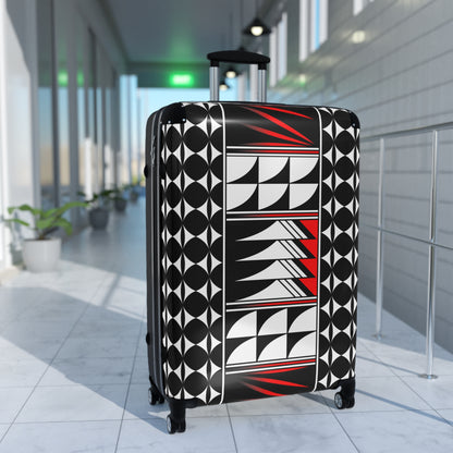 Blessed Feathers in Red Suitcases