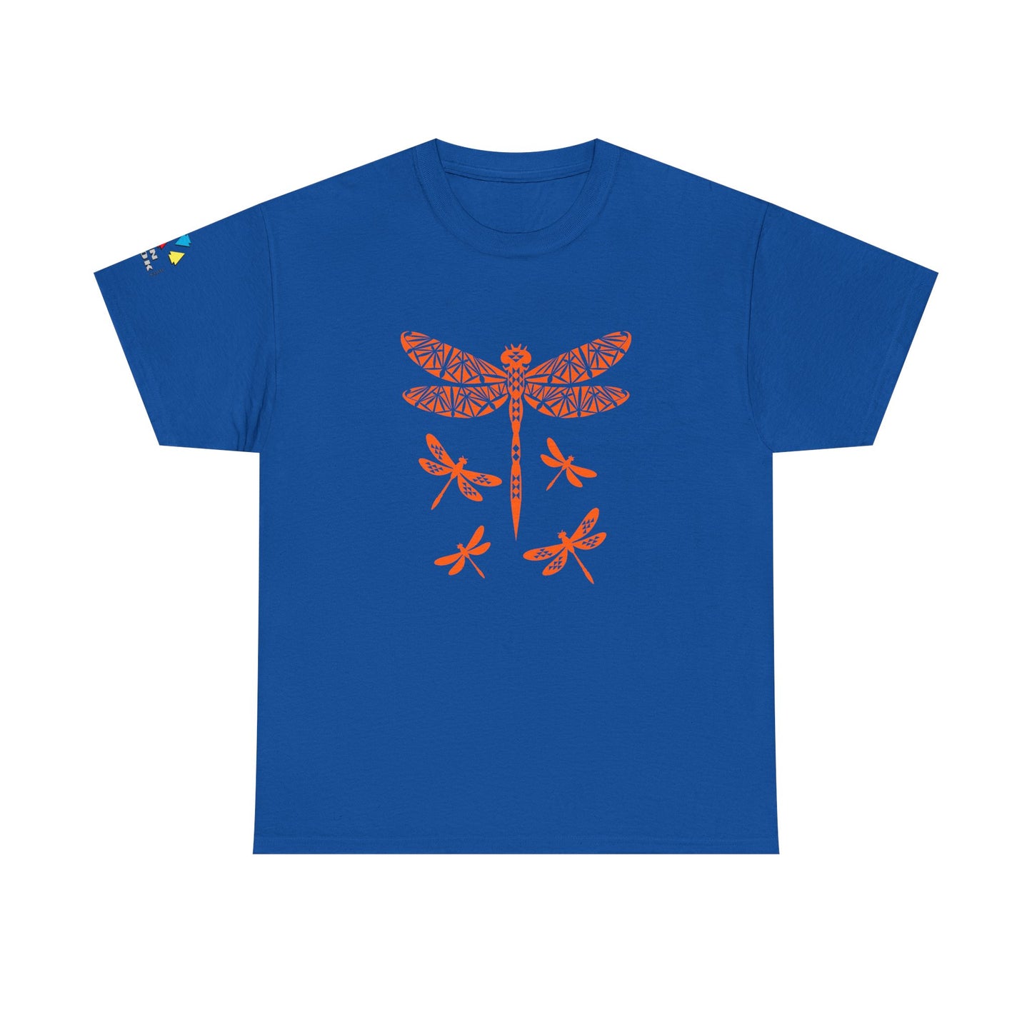 Native Dragonfly in Orange Gildan Unisex Tee