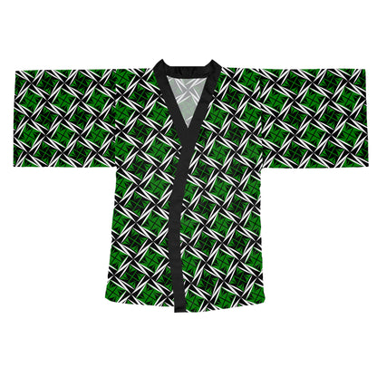 Sacred Winds in Green Kimono Robe – Where Comfort Meets Native Grace