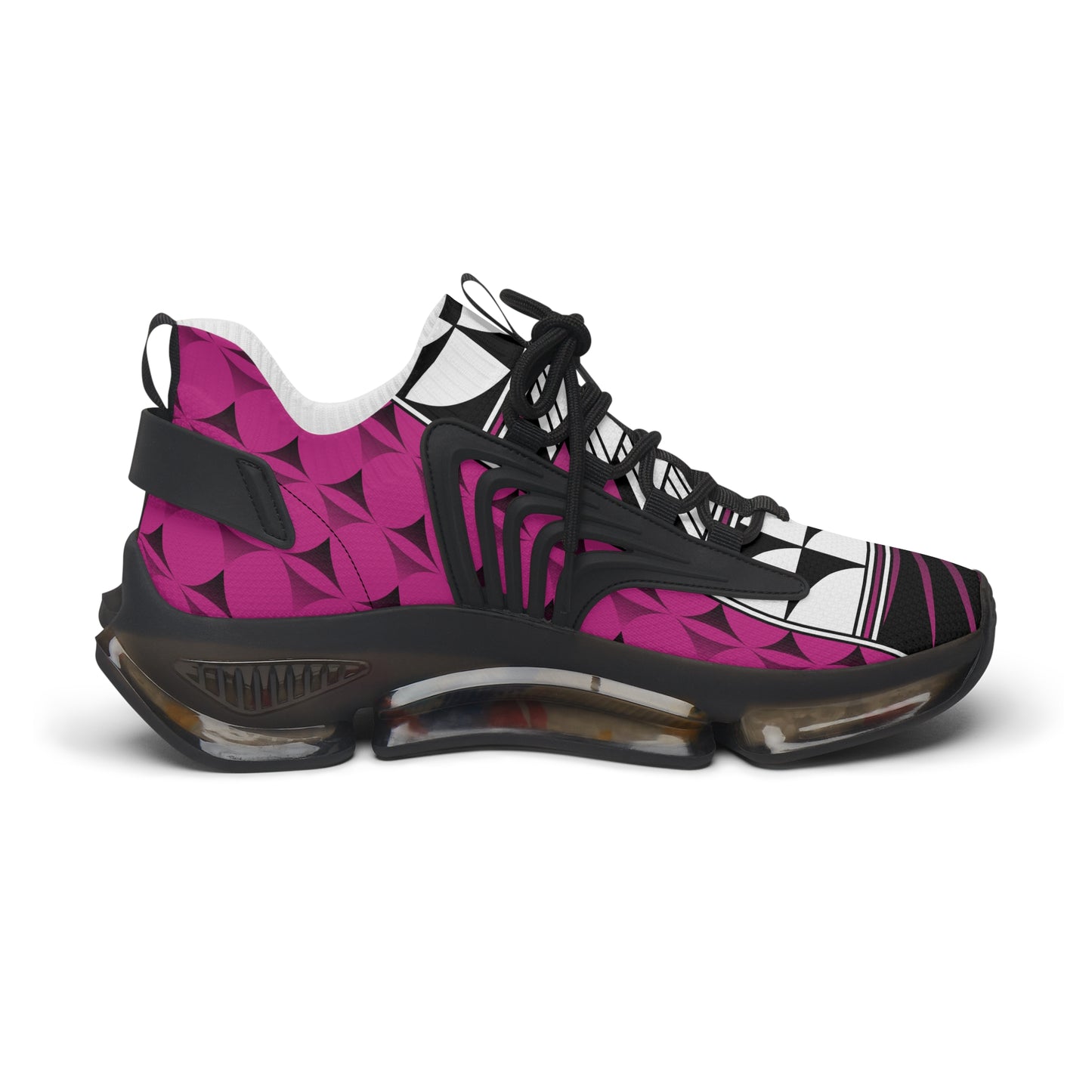 Feather Blessing on Pink Women's Mesh Sneakers
