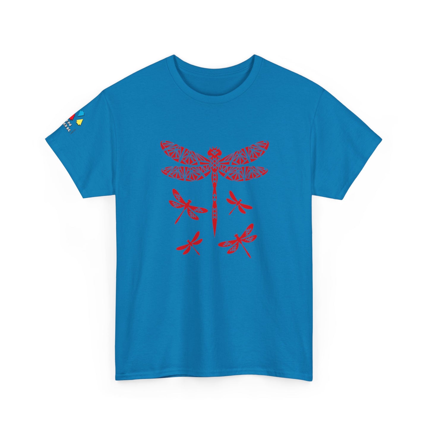 Native Dragonfly in Red Gildan Unisex Tee