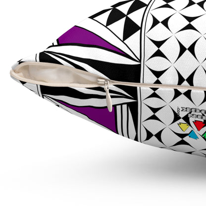 Southwest Sunrise in Purple Square Pillow