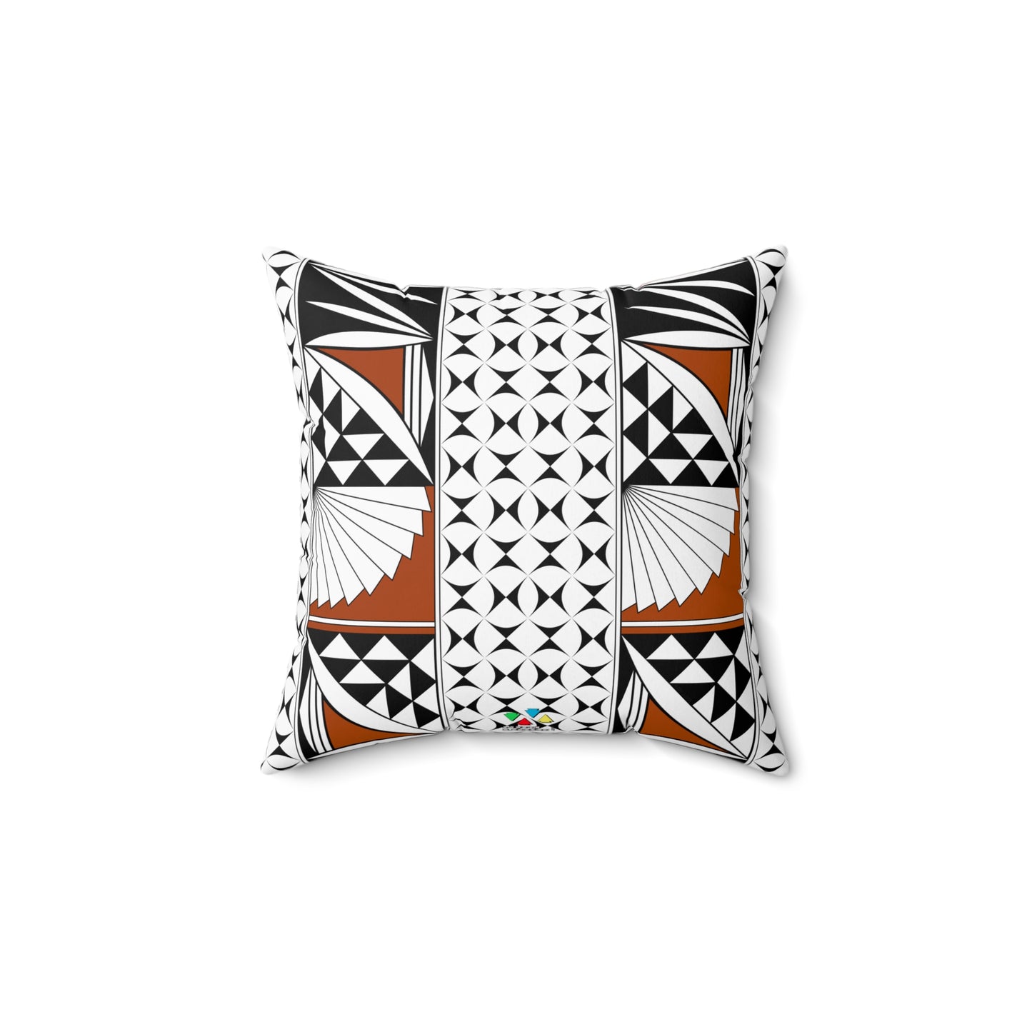 Southwest Sunrise in Rust Square Pillow
