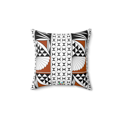 Southwest Sunrise in Rust Square Pillow