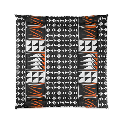 Southwest Feather Blessing in Orange Comforter