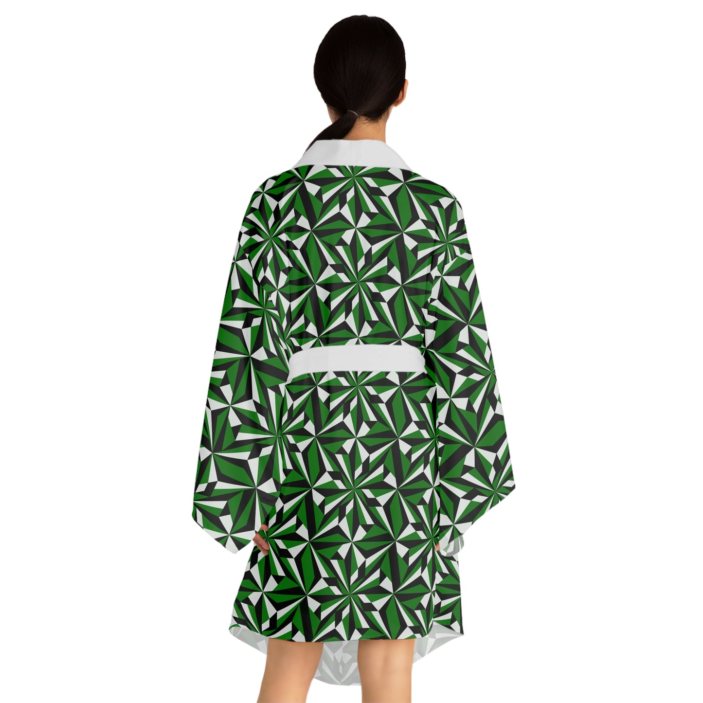 Desert Flowers in Green Kimono Robe – Where Comfort Meets Native Grace