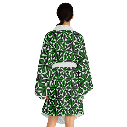 Desert Flowers in Green Kimono Robe – Where Comfort Meets Native Grace