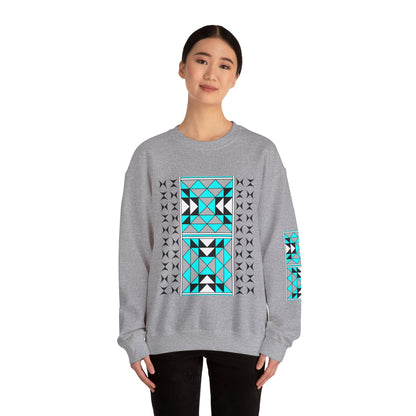 Sacred Mountains in Turquoise Unisex Sweatshirt