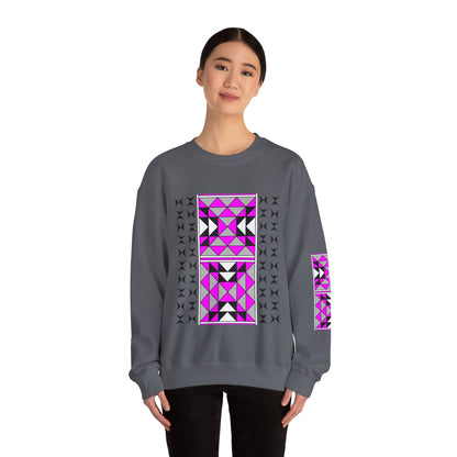 Sacred Mountains in Pink Unisex Sweatshirt