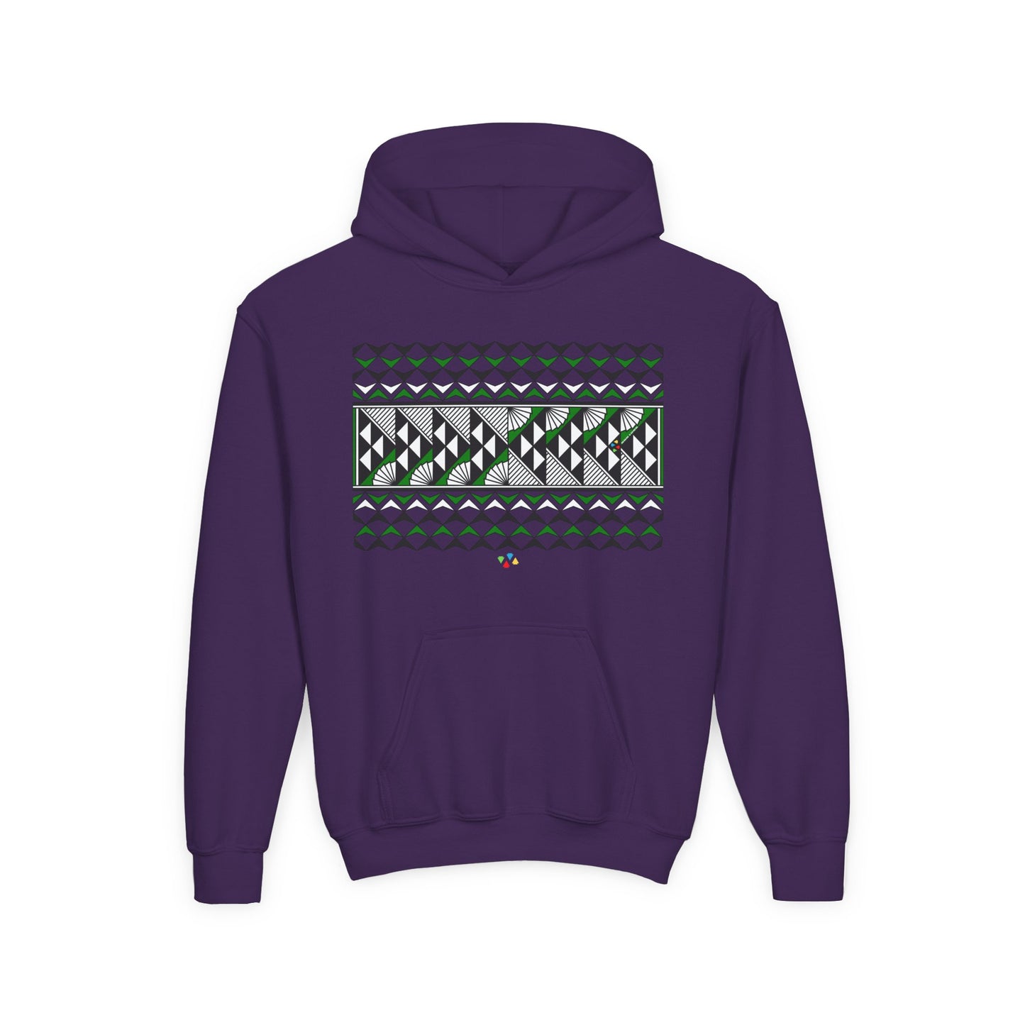 Green Rain and Sun Youth Heavy Blend Hooded Sweatshirt