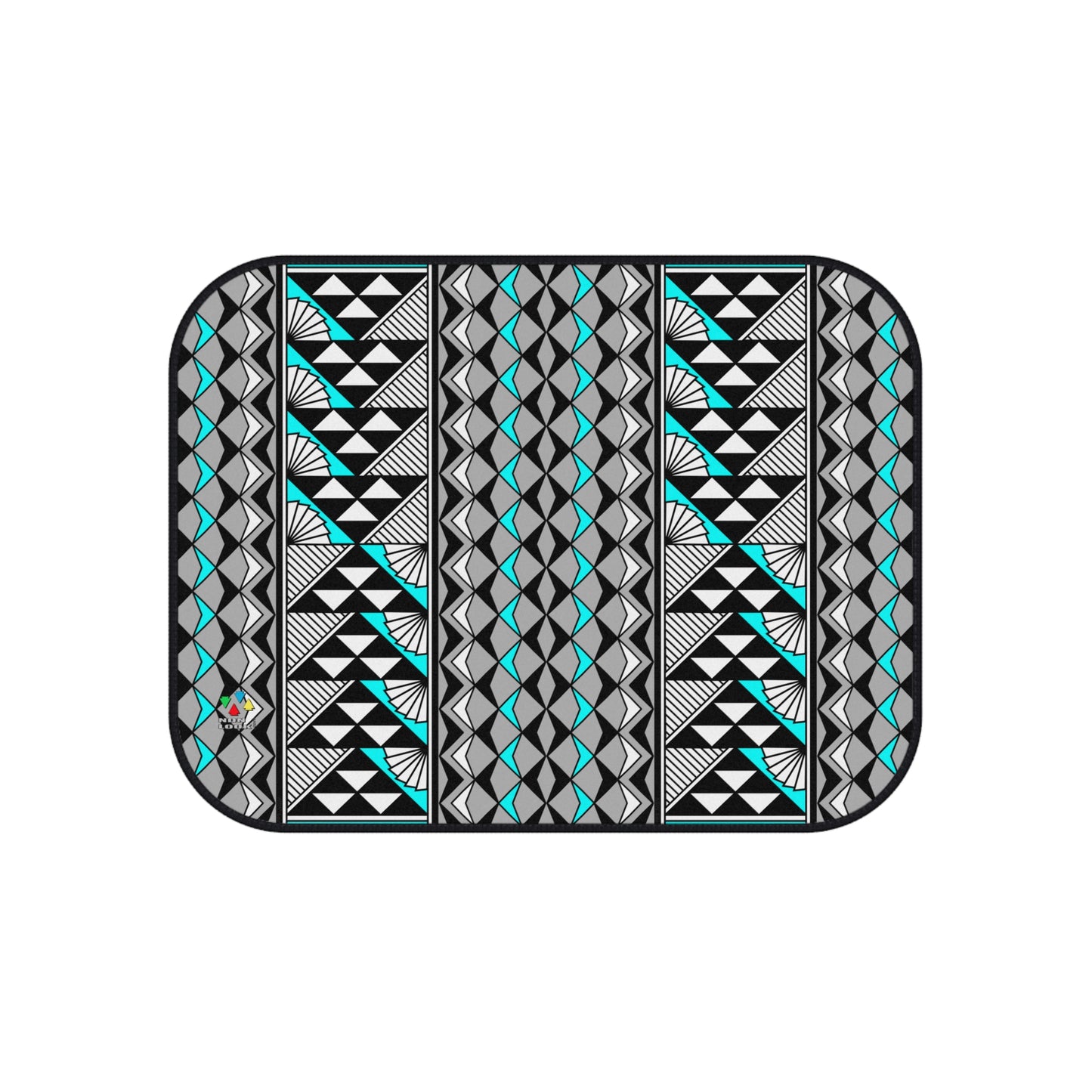 Sun and Rain in Turquoise Car Mats (Set of 4)