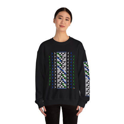 Sun and Rain in Green/Blue Unisex Sweatshirt