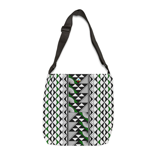 Green Native Sun and Rain Adjustable Tote Bag