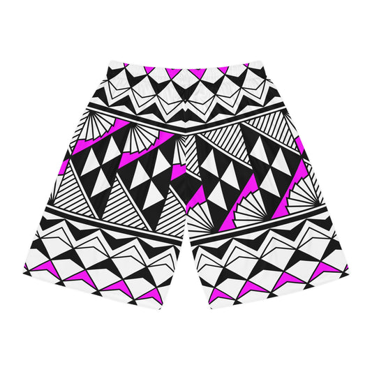 Sun and Rain in Pink Basketball Shorts