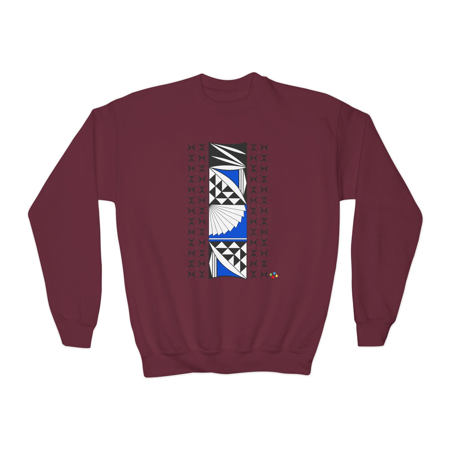 Southwest Sunrise in Blue Youth Crewneck Sweatshirt