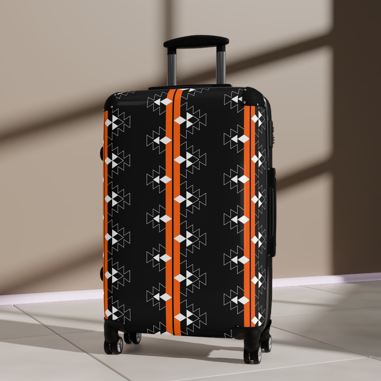 Orange Native Woven Stories Suitcases