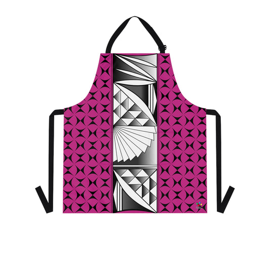 Chrome Sunrise in Hot Pink Two Pocket Apron