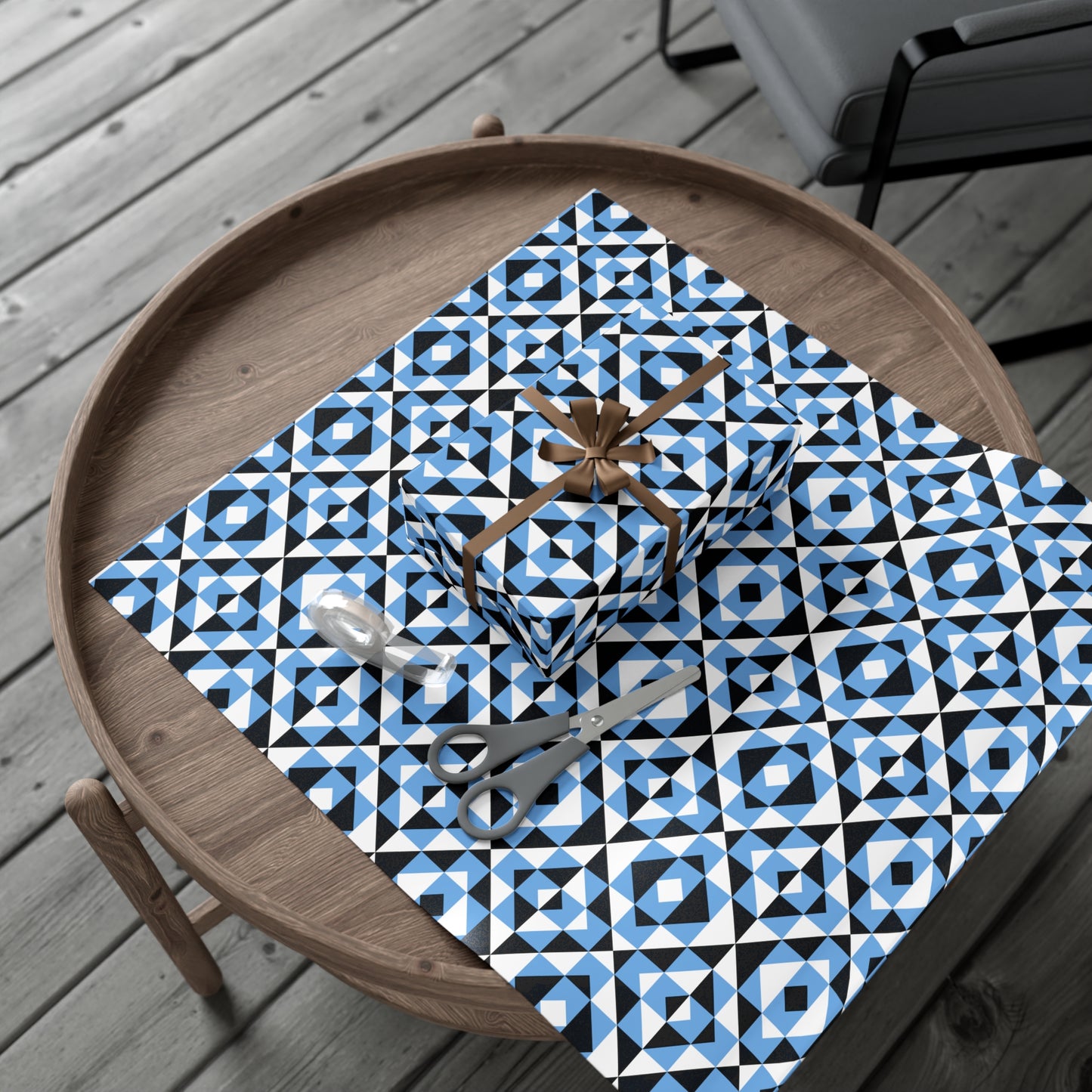 Light Blue Sacred Mountains Gift Wrap Papers