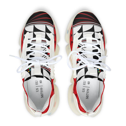 Feather Blessing on Red Women's Mesh Sneakers