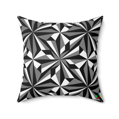 Desert Flowers in Gray Square Pillow